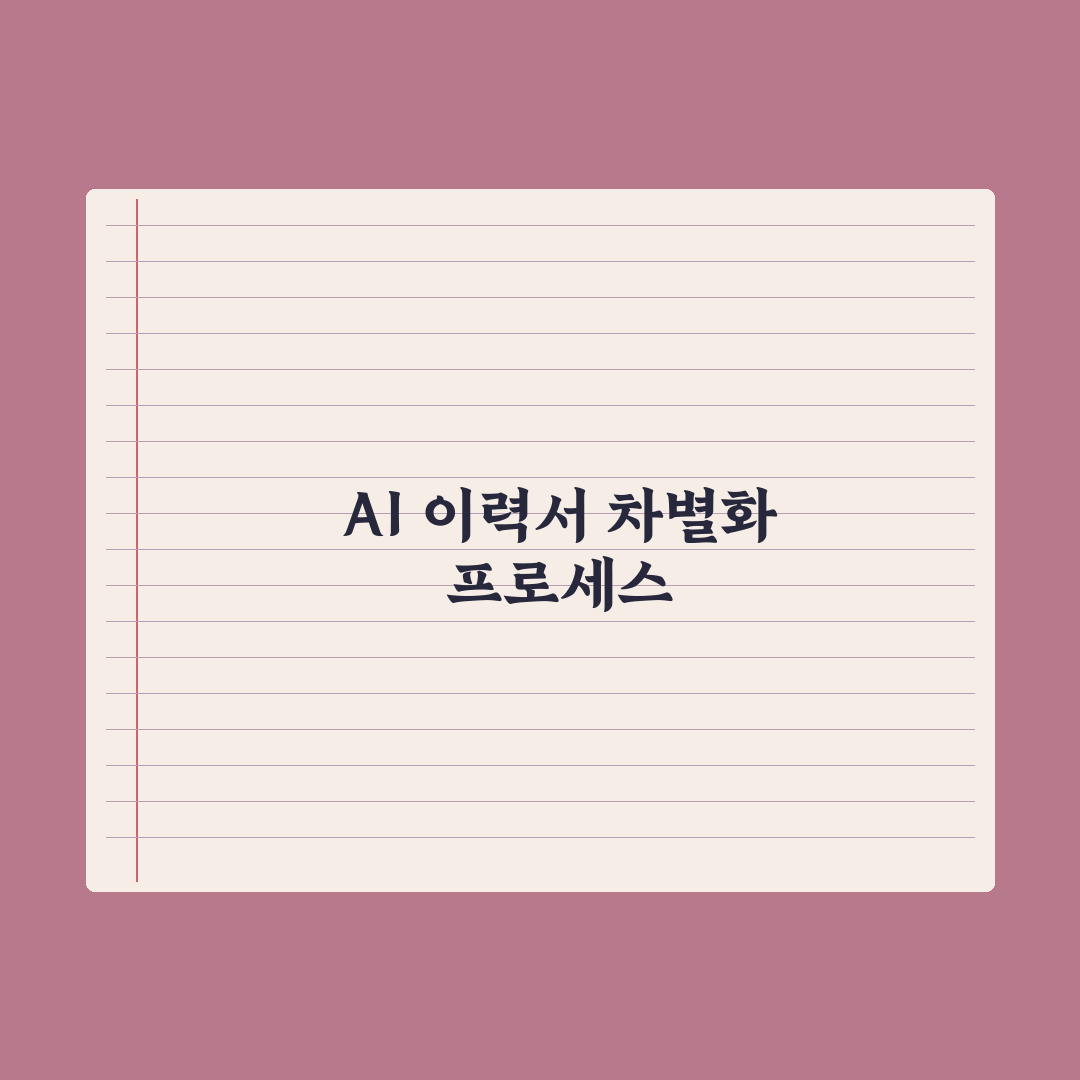 AI로 이력서·자기소개서 차별화하기 심층분석, 실무자가 검증한 5대 핵심