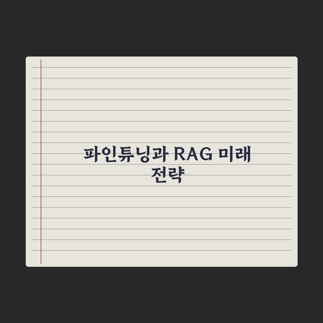 파인튜닝과 RAG - 어떻게 다를까 실전가이드: 실무자용 5가지 핵심