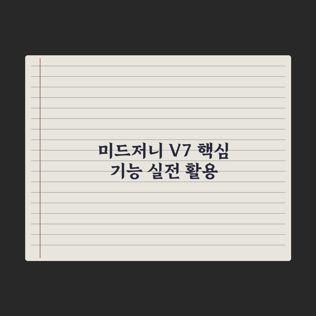 미드저니 V7 핵심 기능 정리 심층분석, 전문가가 분석한 5대 핵심 변화