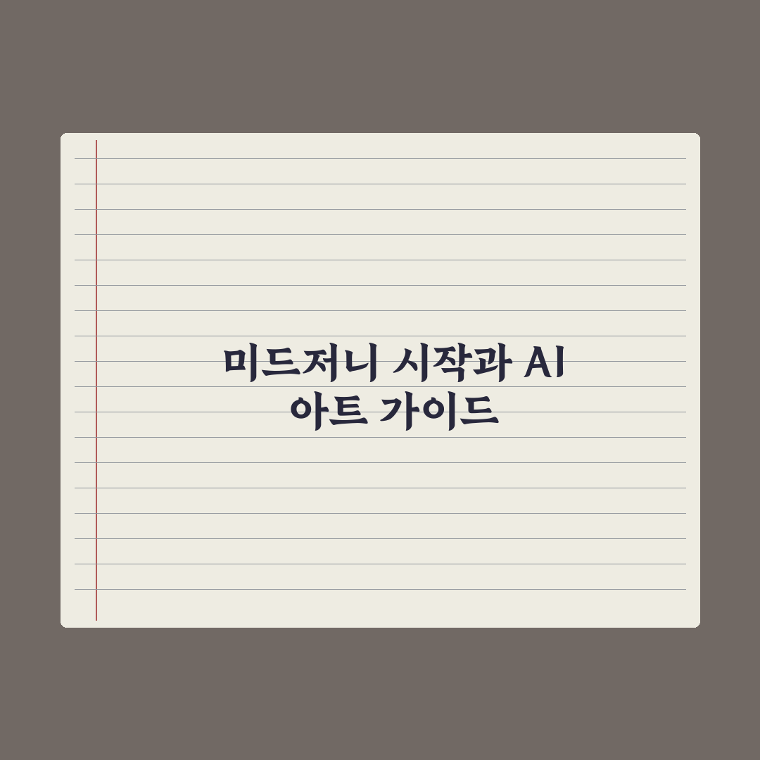 미드저니 시작 가이드 - 가입부터 첫 이미지까지 완벽가이드: 핵심 5단계