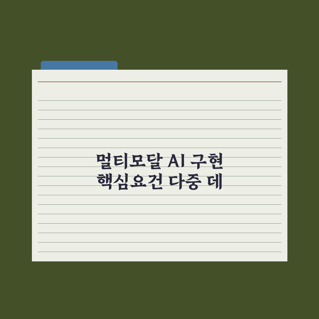 멀티모달 AI - 이미지·음성·영상 동시 처리 완벽가이드, 실무자를 위한 3가지 핵심 전략