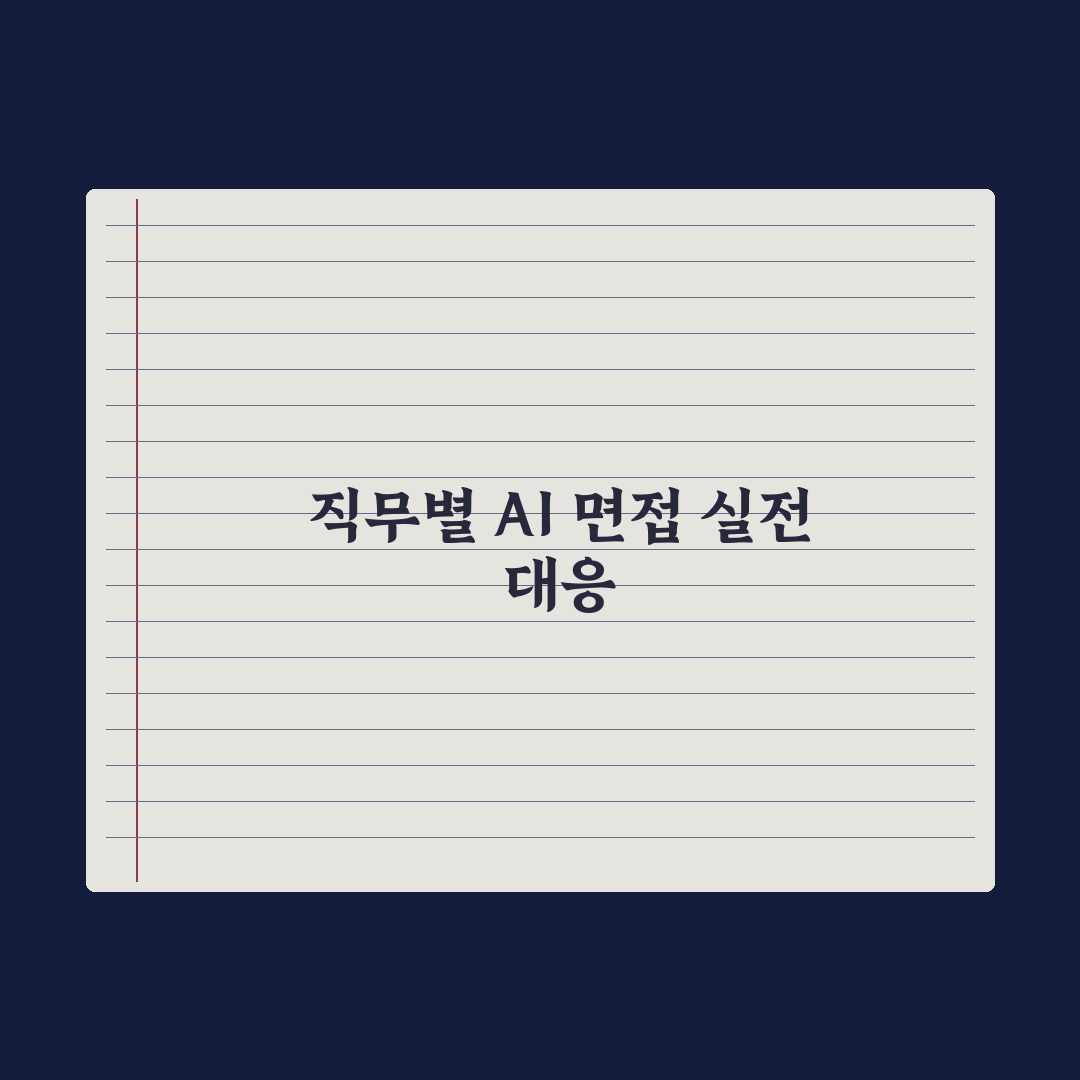 AI 면접 단골 질문 - 직무별 정리 완벽가이드: 전문가가 엄선한 5가지 핵심