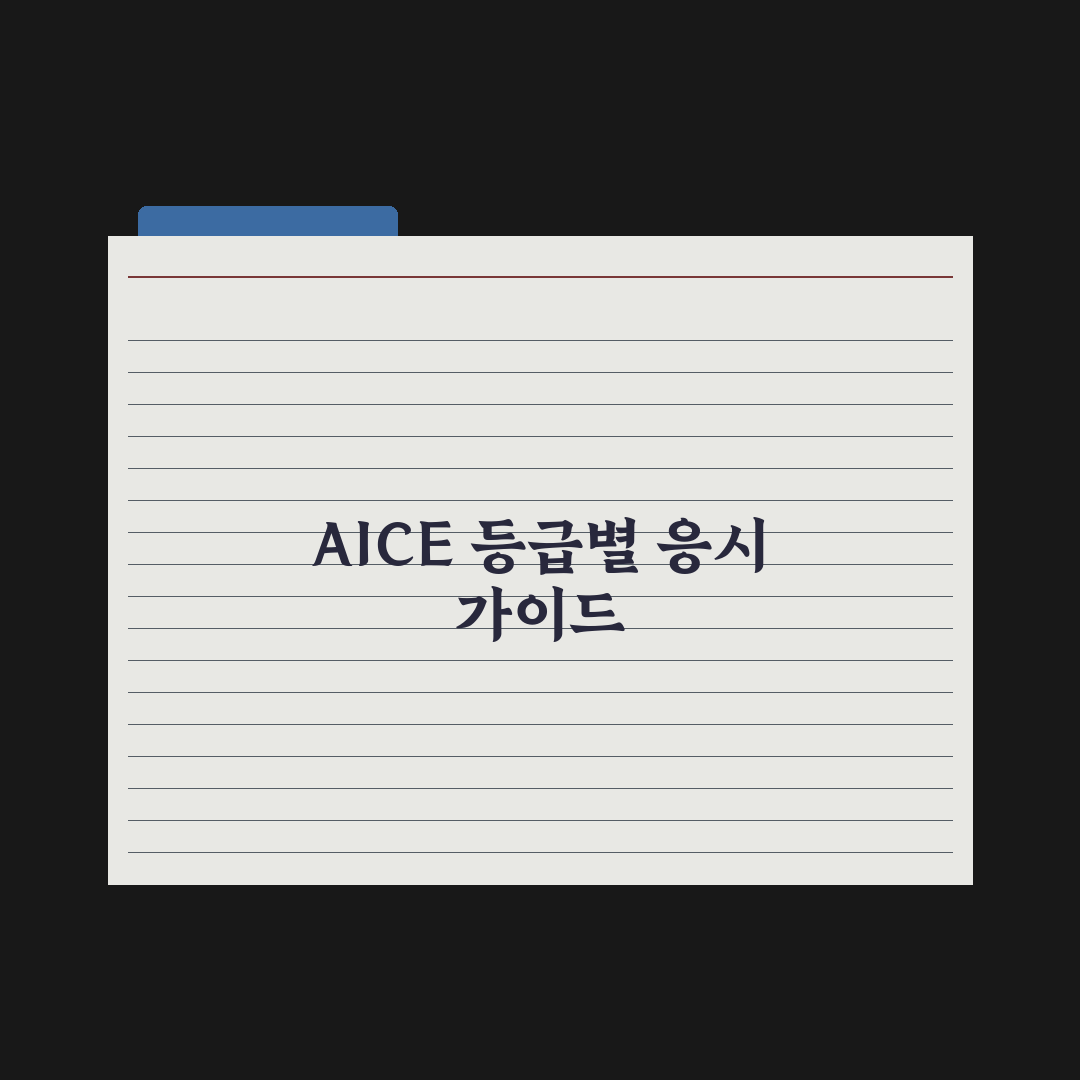 AICE(AI 자격증) 응시 가이드 심층분석, 실무자용 5단계 핵심정리