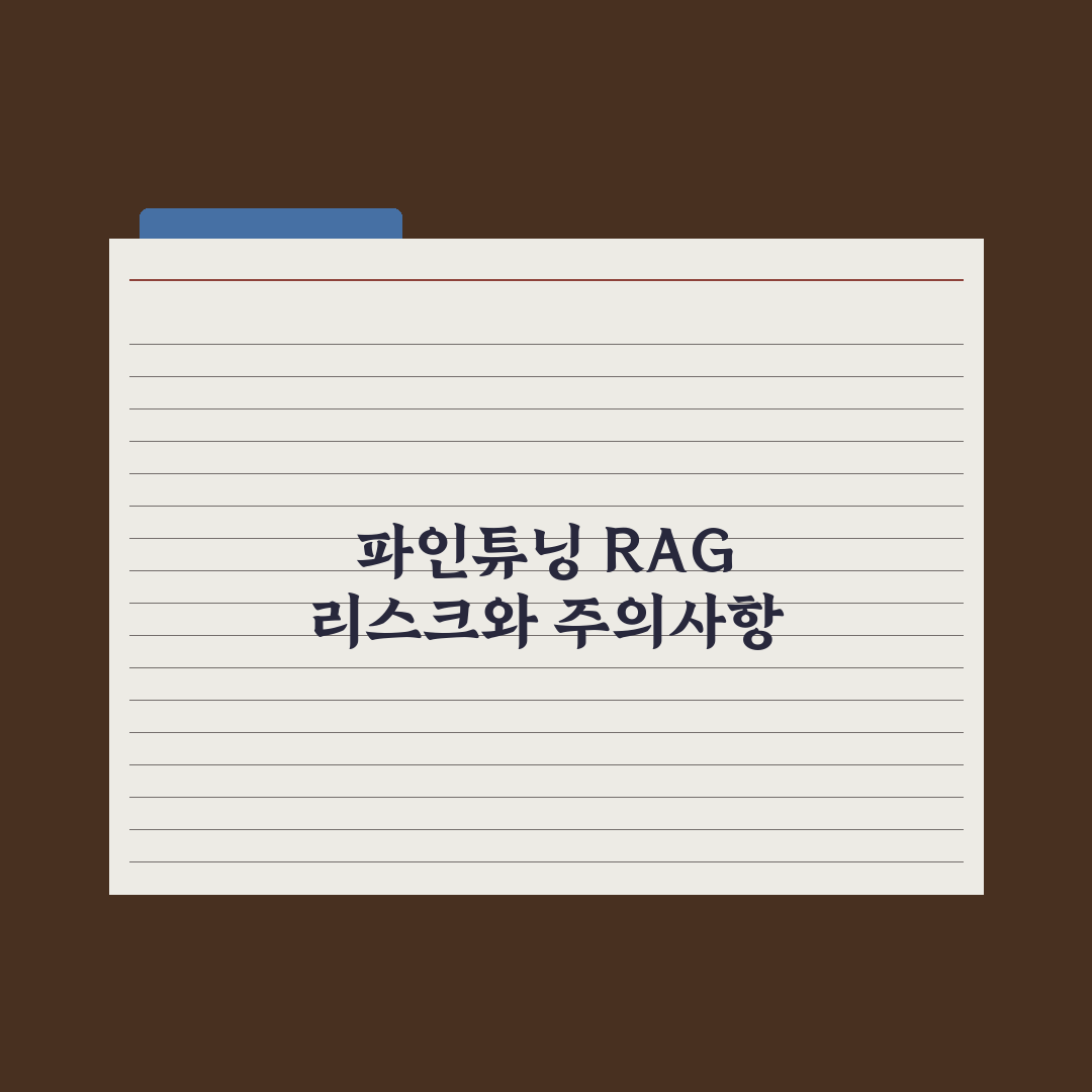파인튜닝과 RAG - 어떻게 다를까 실전가이드: 실무자용 5가지 핵심