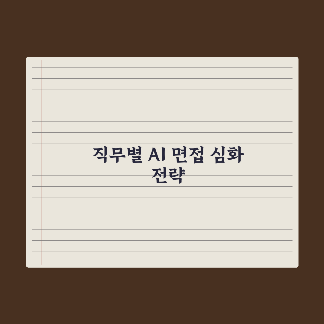 AI 면접 단골 질문 - 직무별 정리 완벽가이드: 전문가가 엄선한 5가지 핵심