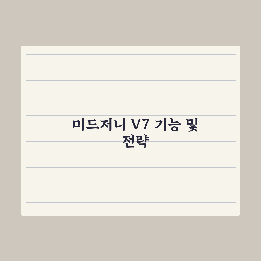 미드저니 V7 핵심 기능 정리 심층분석, 전문가가 분석한 5대 핵심 변화