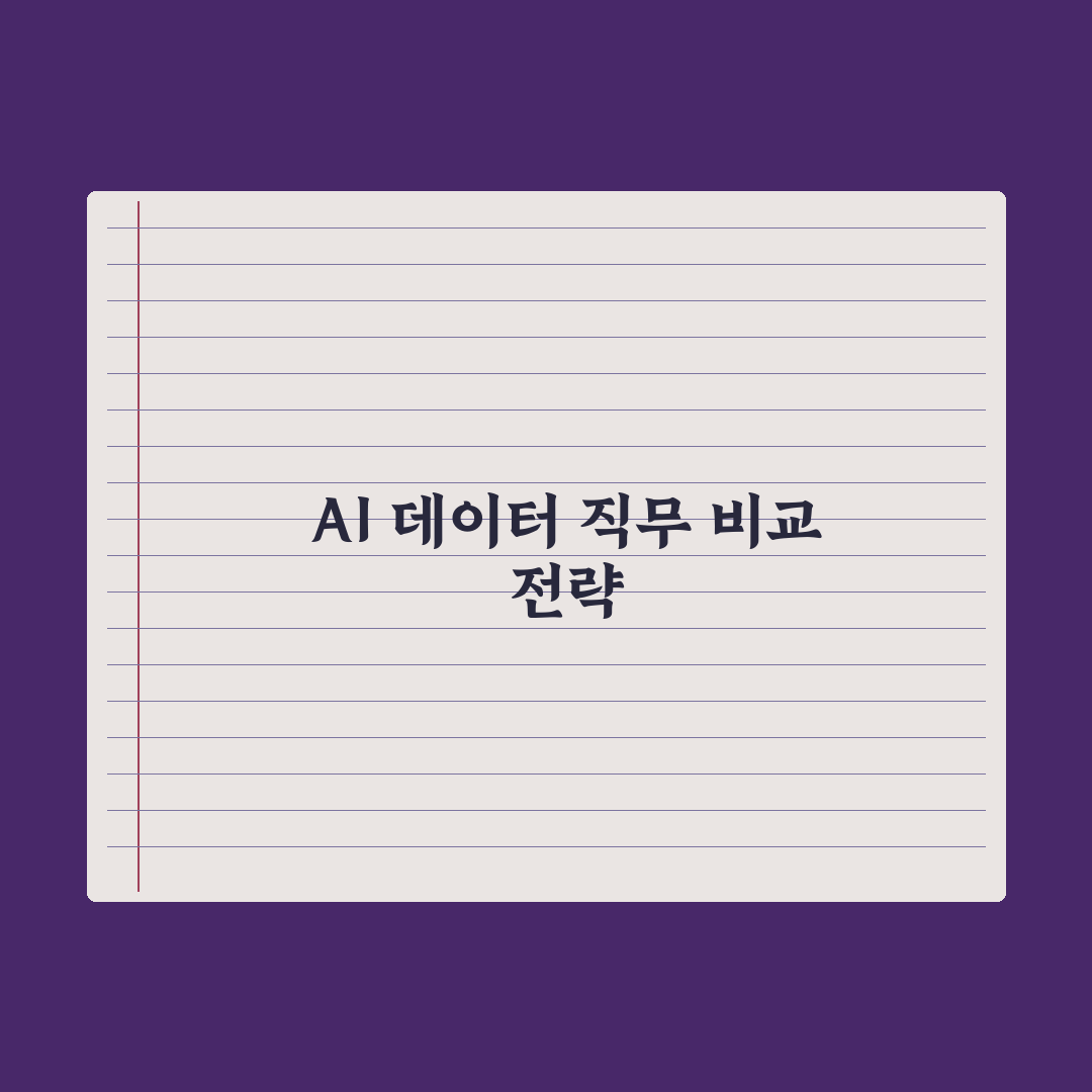 AI 엔지니어 vs 데이터 사이언티스트 차이 총정리: 현직자 분석 5가지